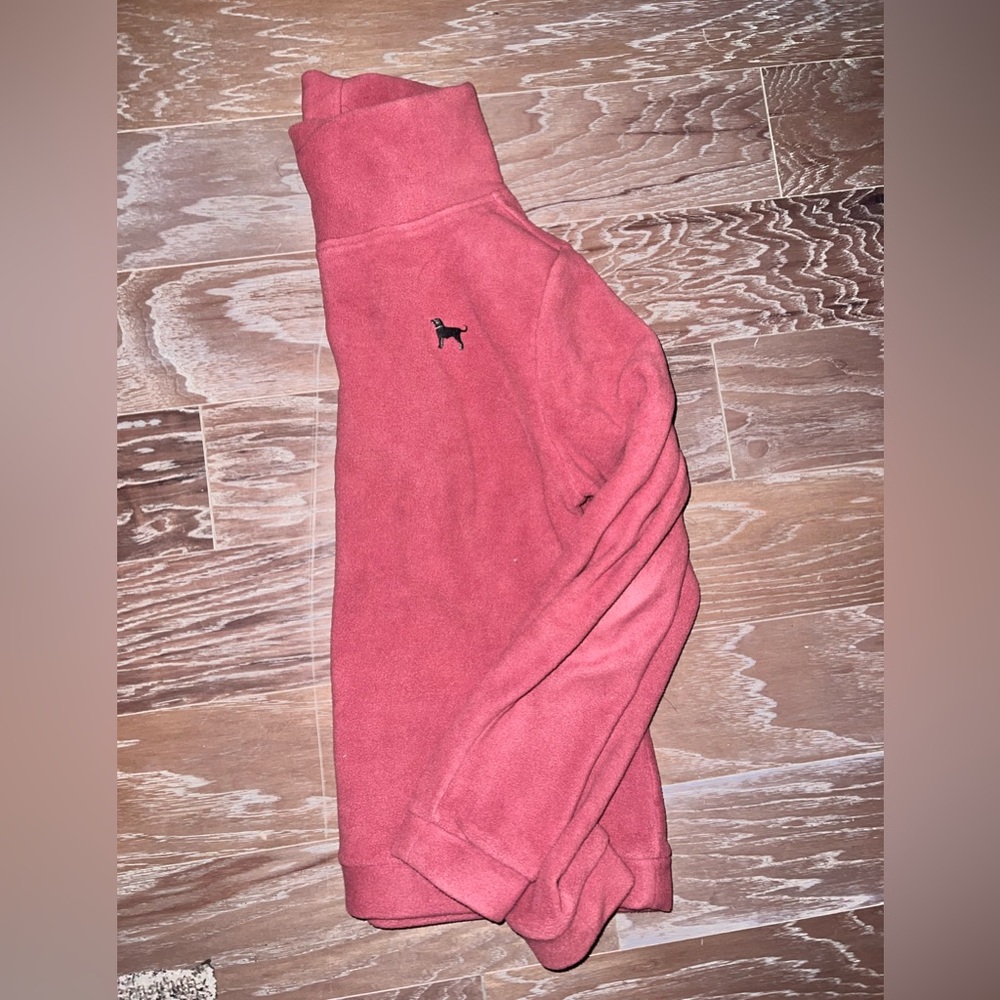 Black Dog Pink Fleece Mockneck Pullover